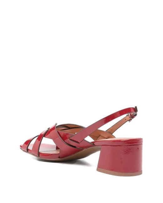Bibi Lou Red Square-Toe Sandals