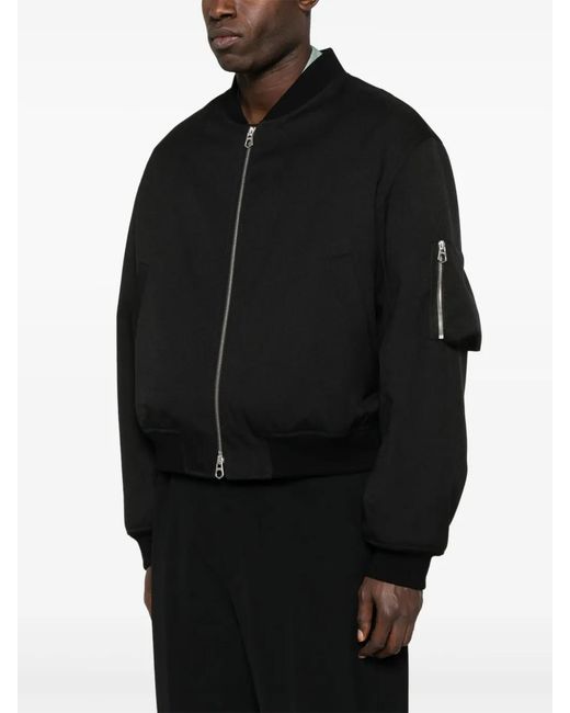 Jil Sander Black Bomber Jacket for men