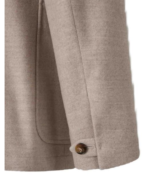 Canali Gray High-Neck Patch-Pocket Jacket for men