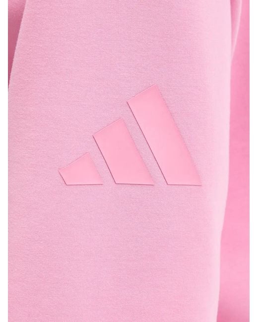 Adidas Pink Soft Lux Zip-Up Hoodie