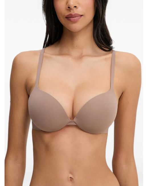 GOD SAVES QUEENS Brown Logo-Print Padded Bra