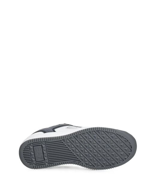 Sneakers Con Inserti E Logo di EA7 in White