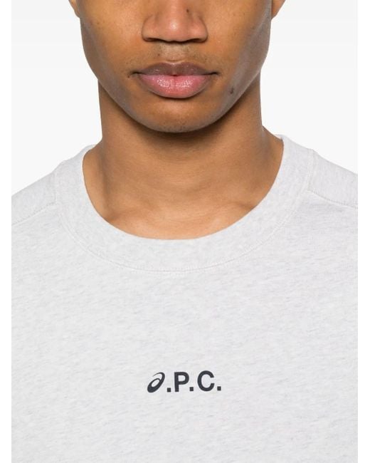 X Asics T-Shirt Wind di A.P.C. in White da Uomo