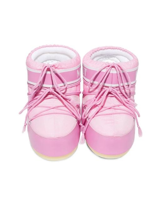 Après-skis En Tissu Technique Et En Cuir Synthétique Icon Low Moon Boot en coloris Pink