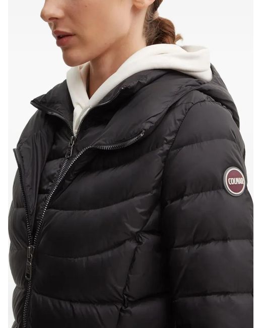 Colmar Black Hooded Zip Coat