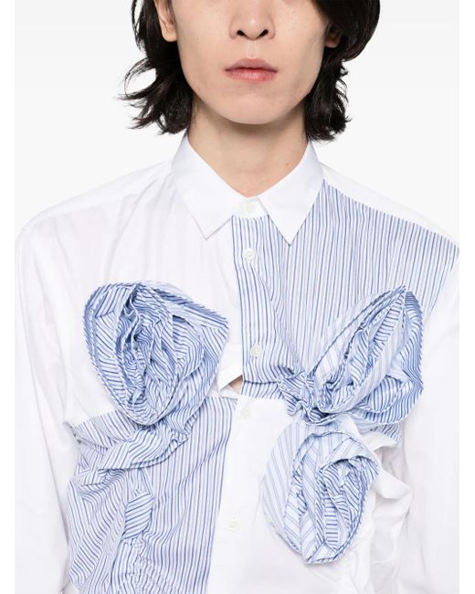 Camisa a rayas Comme des Garçons de hombre de color Blue