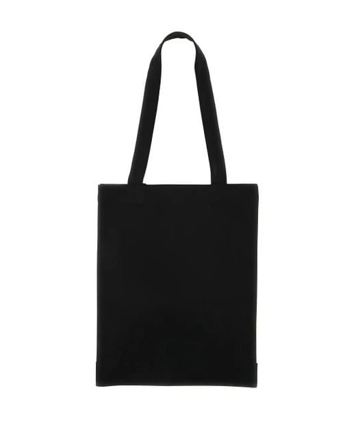 A.P.C. Black Lou Logo-Print Canvas Tote Bag for men