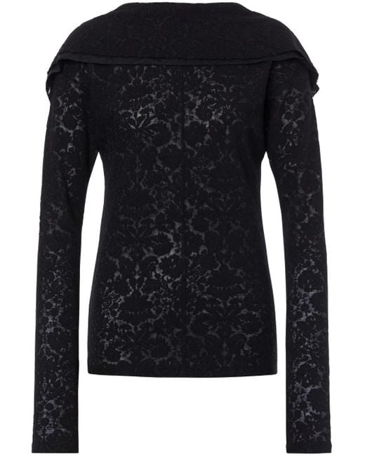 Philosophy Di Lorenzo Serafini Black Bluse mit Spitzendetail