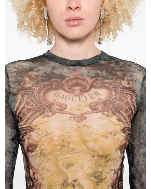 Jean Paul Gaultier バロックプリント マキシドレス Multicolor