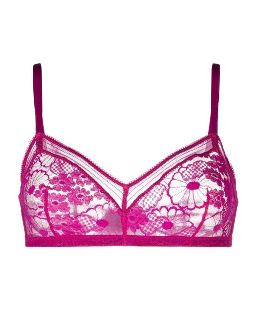 Eres Pink Royal Lace Triangle Bra