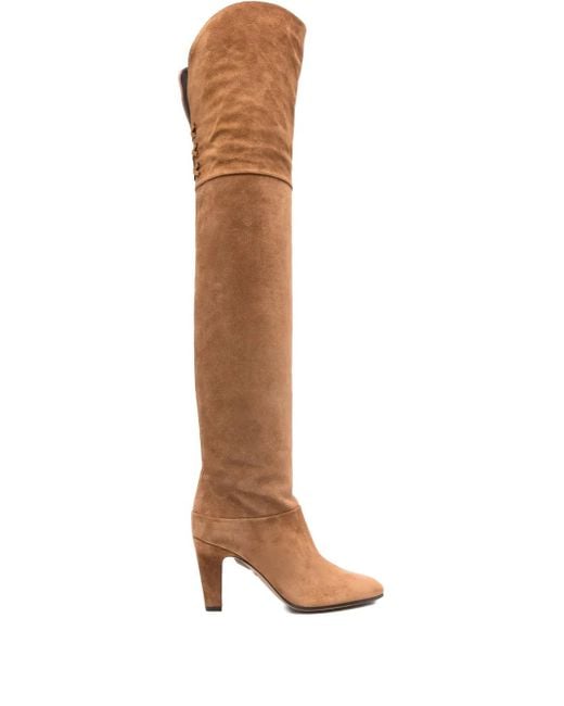 Chloé Brown Stiefeletten aus Wildleder 90mm