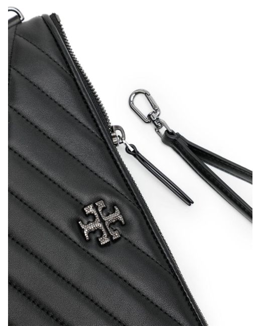 Tory Burch Black Kira Leather Clutch Bag