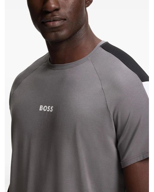 Boss Gray Colour-Block Two-Piece Set for men