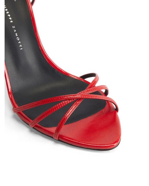 Giuseppe Zanotti Red Amiila Leather Sandals