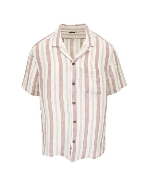 Faherty Brand White Striped Shirt for men