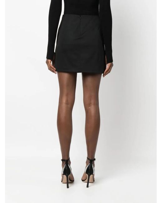 Minifalda con aplique de cristal GIUSEPPE DI MORABITO de color Black