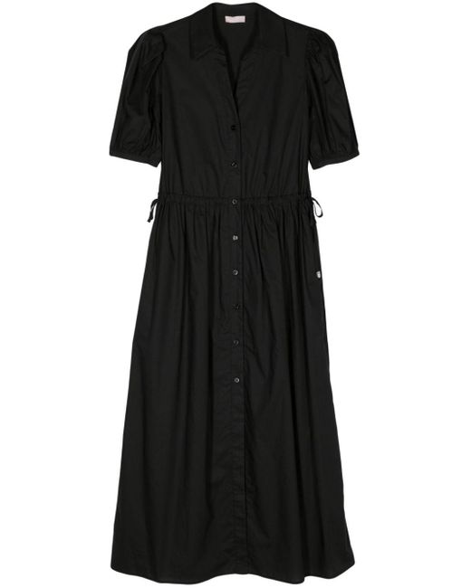Liu Jo Black Poplin Shirt Maxi Dress
