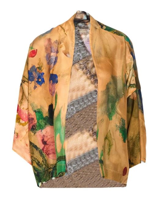 Chaqueta con motivo gráfico Yavi de color Natural