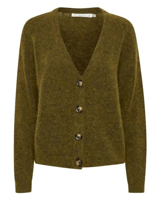 Gestuz Green Cardigan mit V-Ausschnitt