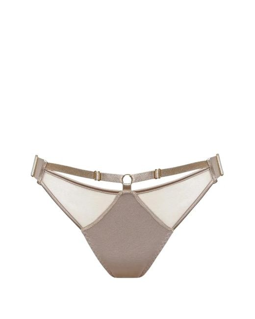 Bordelle Natural Signature Mesh Adjustable-Strap Briefs