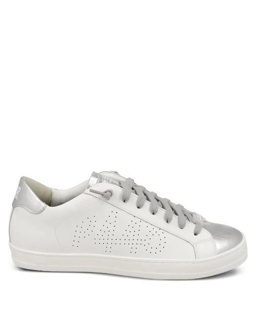 P448 John レザー スニーカー White