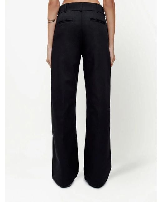 Re/done Black Wide Leg Low-Rise Trousers