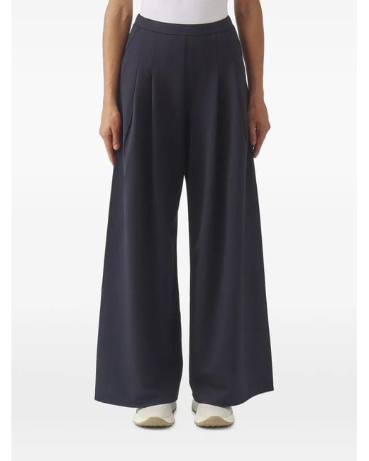 Max Mara Black Pleated Palazzo Pants