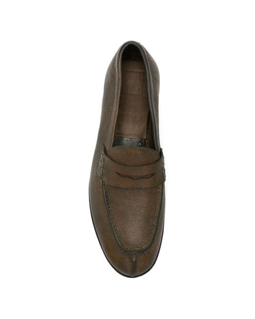 Guidi Gray Mocassins À Effet Usé for men