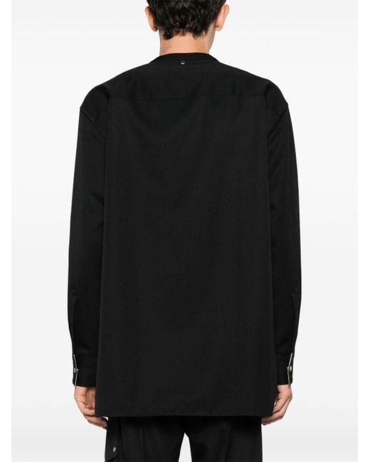OAMC Black Asymmetric Wool Shirt for men