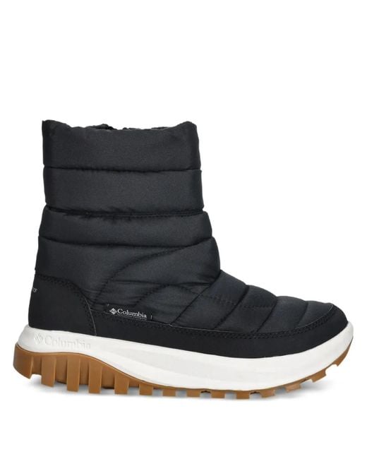 Columbia Black Snowtrot Waterproof Quilted Zip Boots