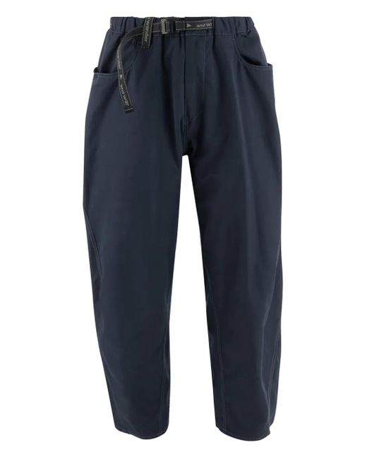 メンズ And Wander Belted Trousers Blue