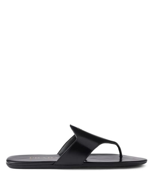 Prada Black Strappy Flat Sandals
