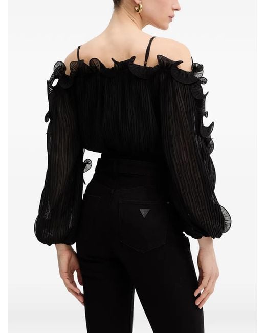 Guess Black Gabriella Chiffon Blouse