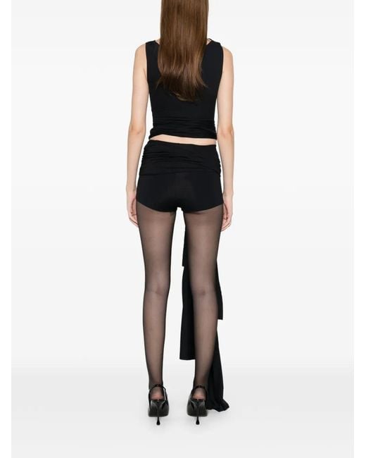 Axel 113 Black Tina Draped Tie Top