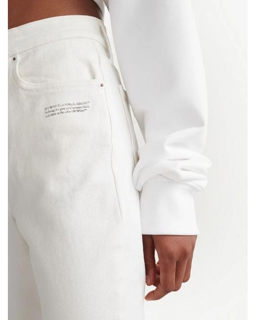 Off-White c/o Virgil Abloh White Corporate Slim-Fit Trousers