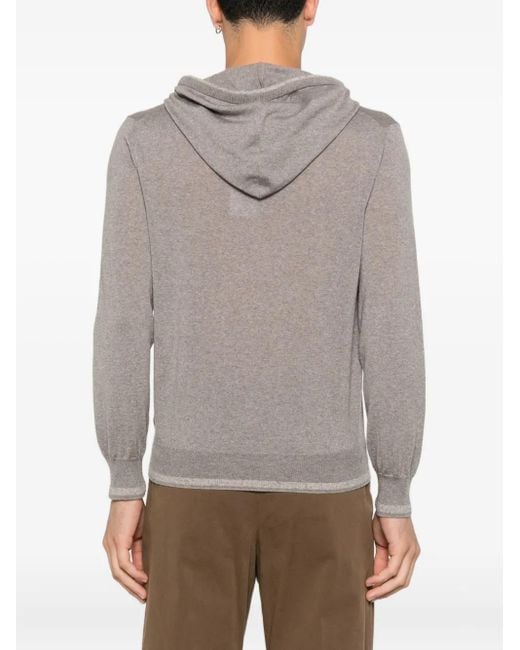 Canali Klassischer Hoodie in Gray für Herren