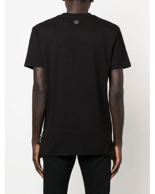 Philipp Plein Black Skull-Print Short-Sleeve T-Shirt for men