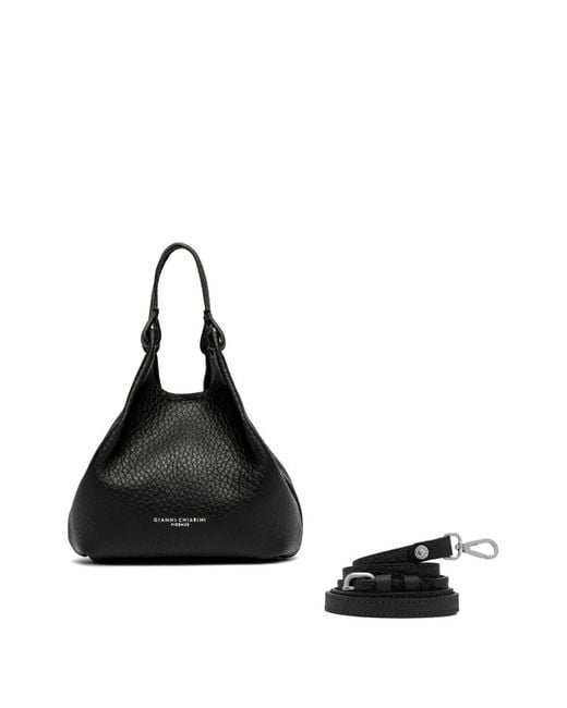 Gianni Chiarini Dua Suède Leren Schoudertas in het Black