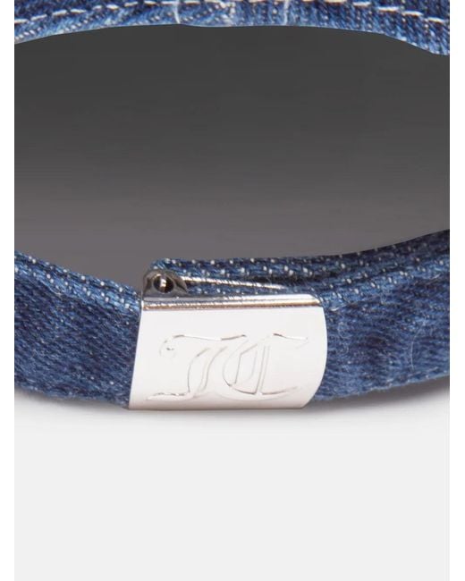 Juicy Couture Blue Bleach-Wash Denim Cap