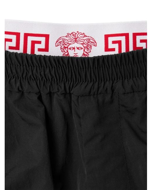 Versace Black Nylon Joggers for men