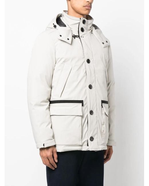 Fay Natural Caban Piuma Hooded Jacket for men