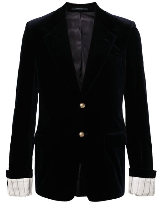 Gucci Einreihiges Sakko aus Samt in Black für Herren
