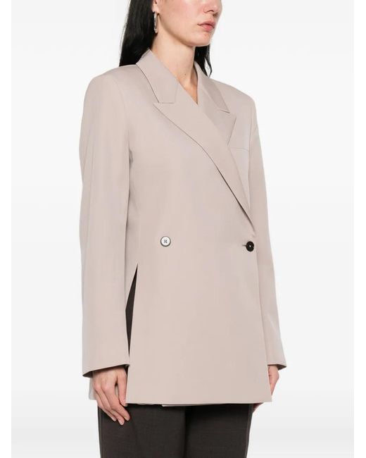 Jil Sander Natural Double-Breasted Jacket