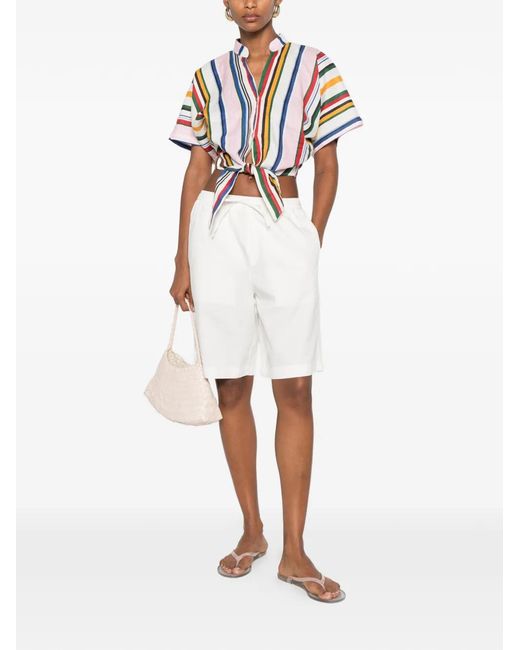 DUNST White Drawstring-Waist Shorts