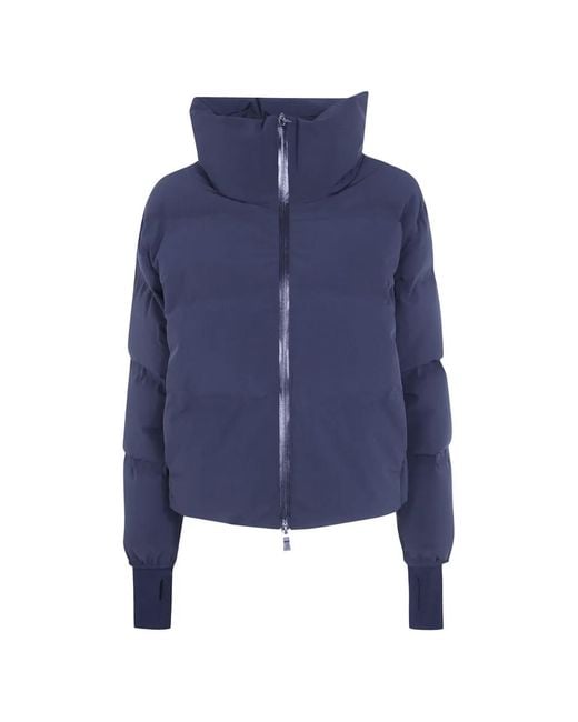 Herno Blue Quilted High-Neck Jacket