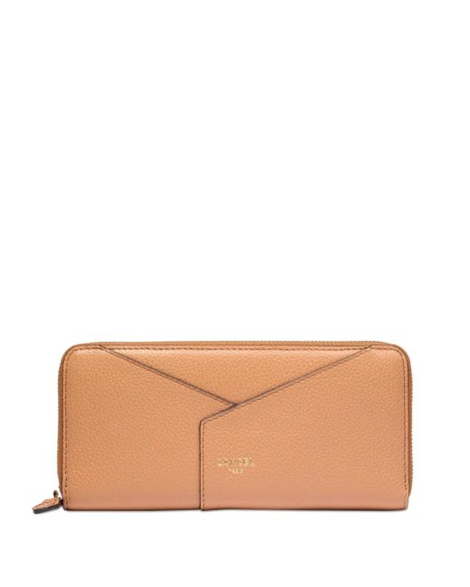 Lancel Natural Enveloppe Portemonnaie Mit Langem Reißverschluss