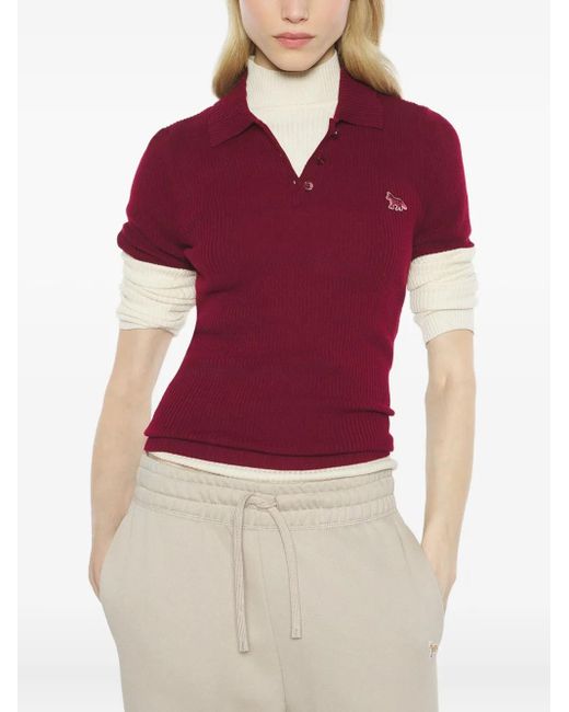 Maison Kitsuné Red Fox-Motif Top