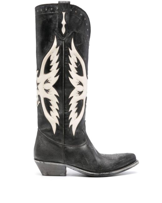 Golden Goose Deluxe Brand Black X Suki Waterhouse Knee-high Western Boots