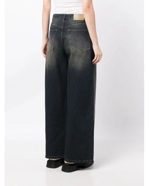 JNBY Gray Wide-Leg Gradient-Effect Jeans