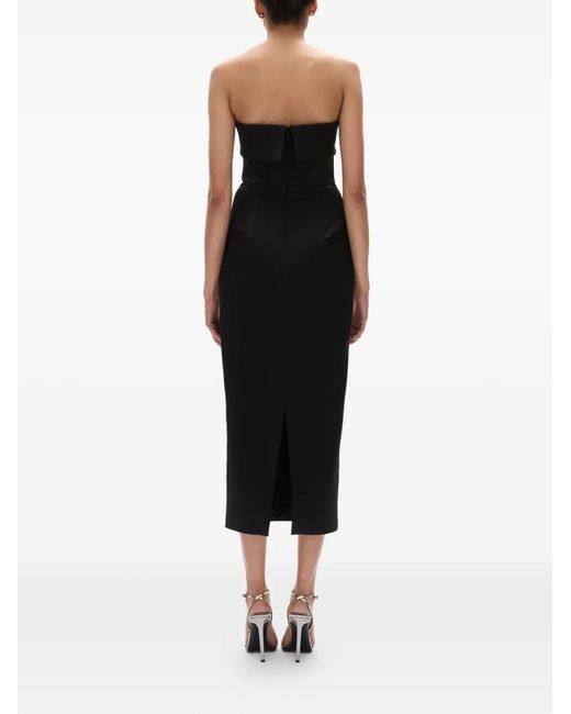 Rachel Gilbert Black Laira Corset Embellished Dress
